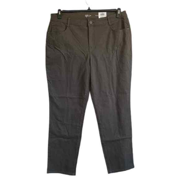 Style & Co Tummy Control High Rise Slim Leg Jeans 24W Green - Picture 2 of 4